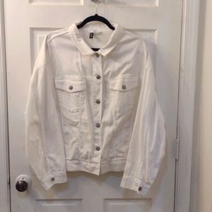 White denim jacket XL
